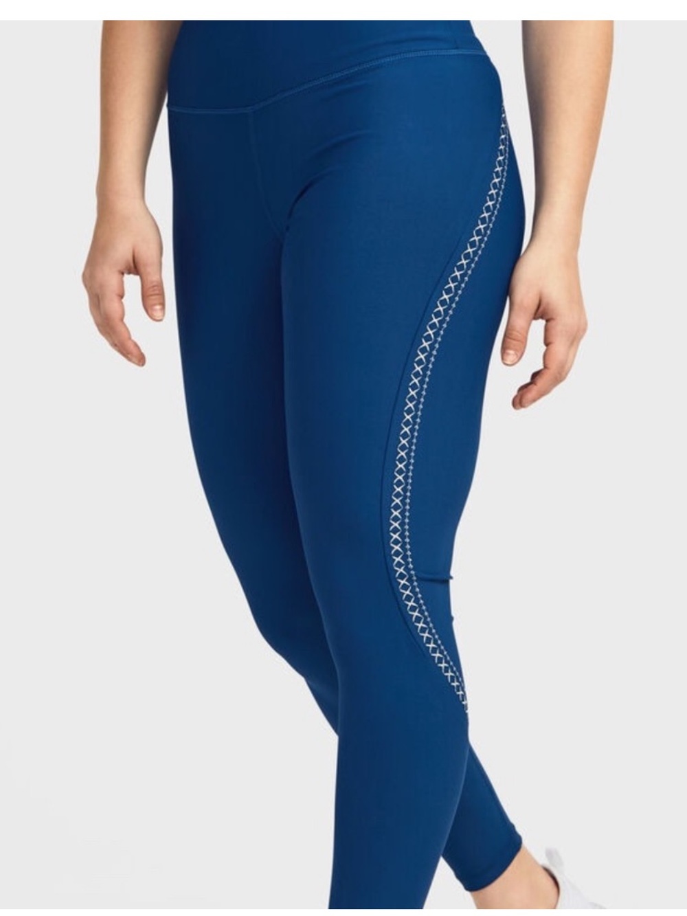 soulcycle‎ Contour Stitch Legging in Deep Teal Blue small